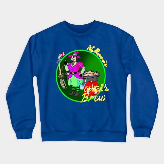 Halloran's Witch's Brew Cute Canadian Witch Variant Crewneck Sweatshirt by Halloran Illustrations